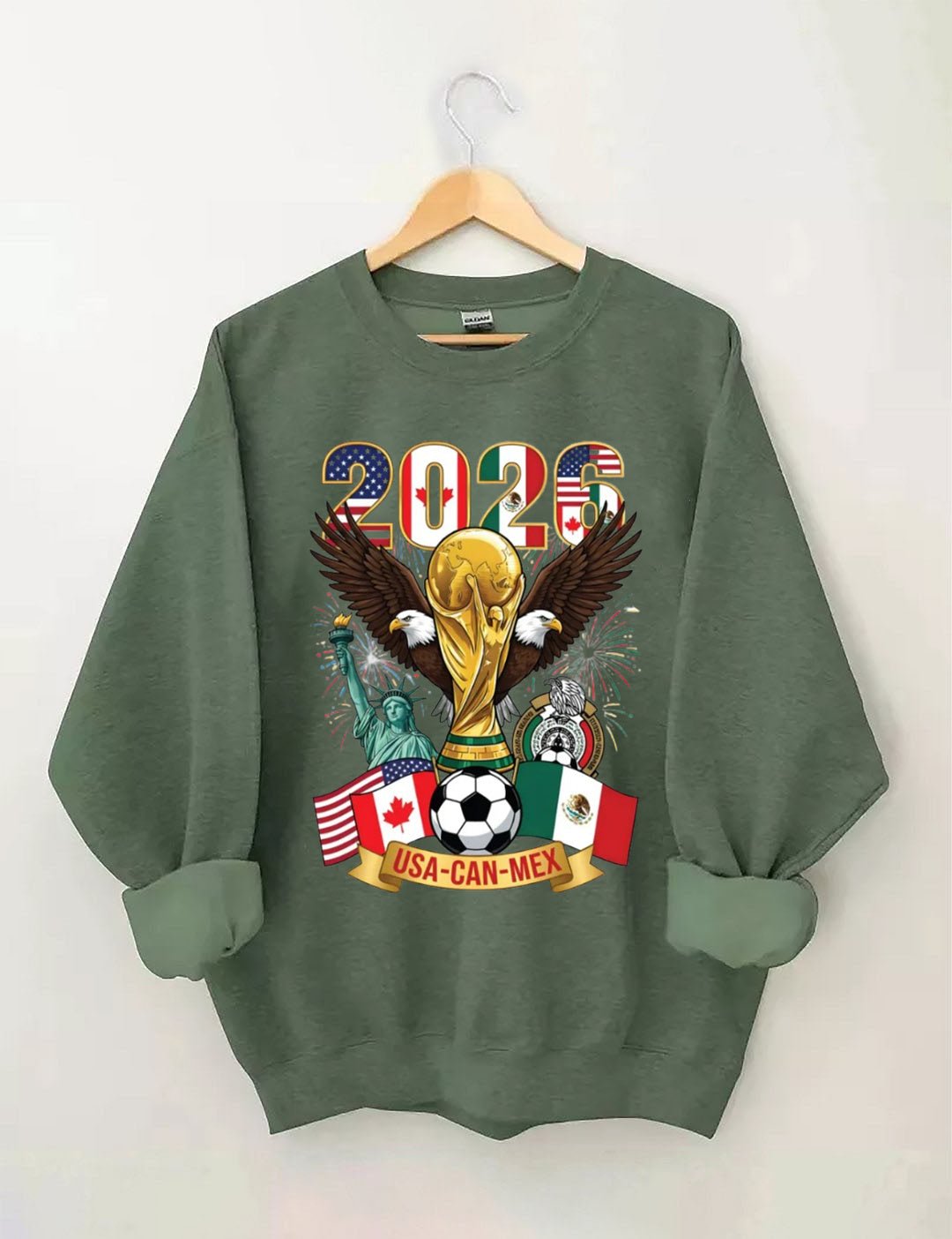2026 World Cup,Soccer Cup USA Canada Mexico Sweatshirt