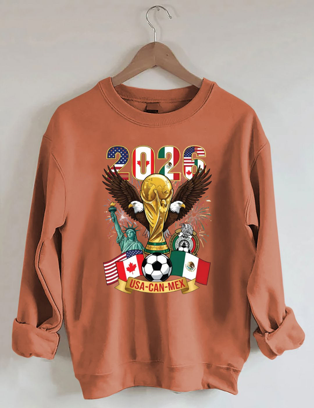 2026 World Cup,Soccer Cup USA Canada Mexico Sweatshirt