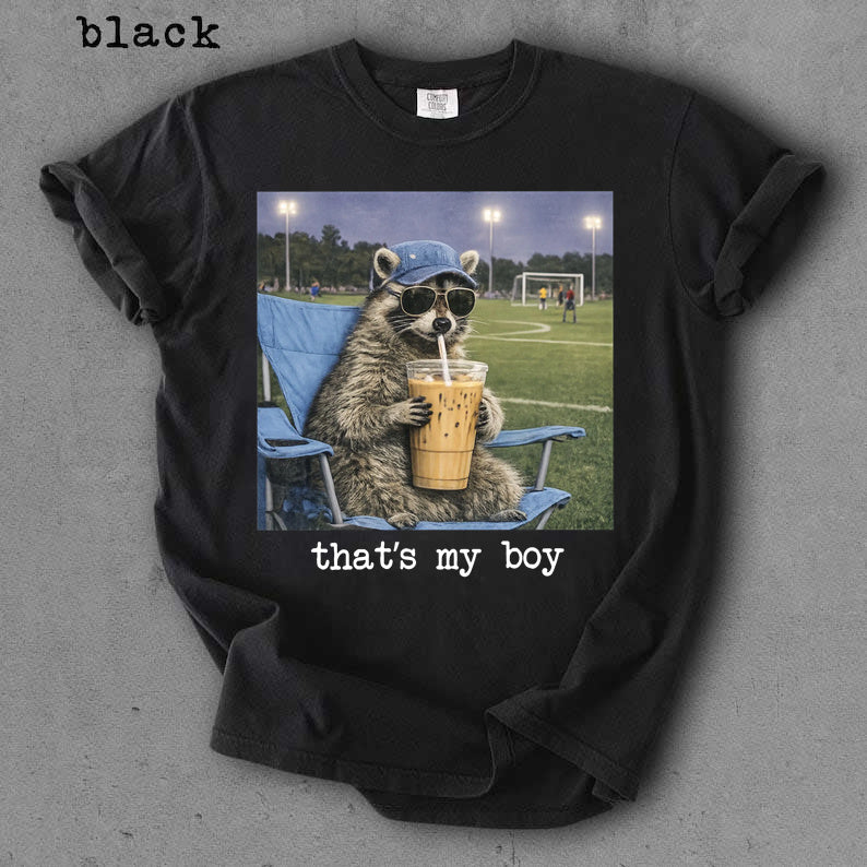 Thats My Boy Shirt, Funny Raccoon Soccer Shirt