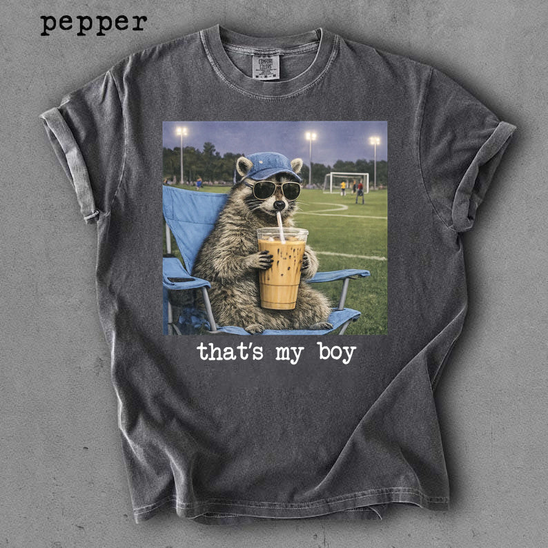 Thats My Boy Shirt, Funny Raccoon Soccer Shirt