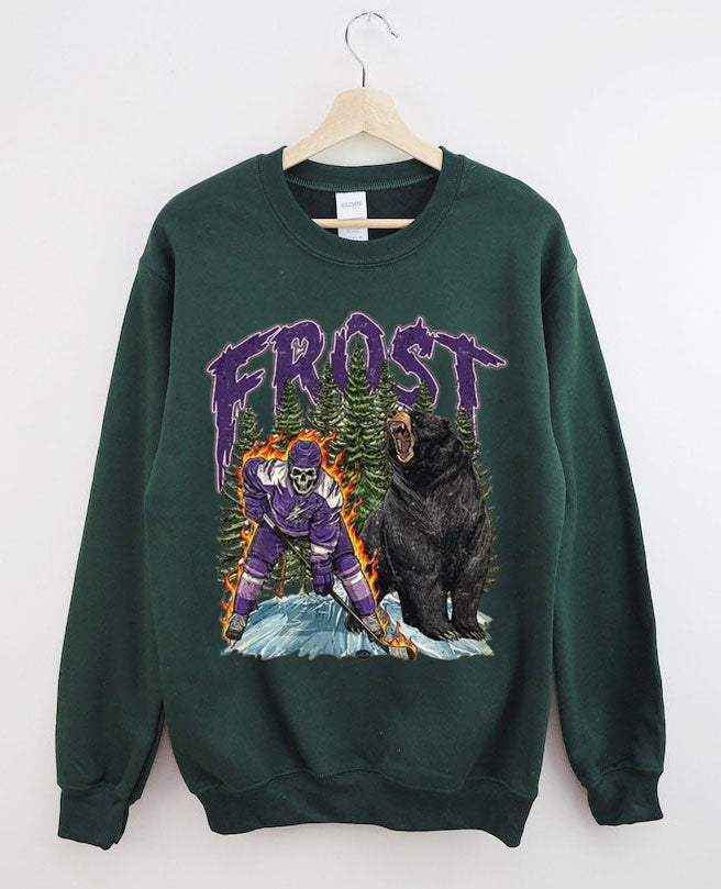 Minnesota Forst Women Hockey Skull Vintage Sweatshirt