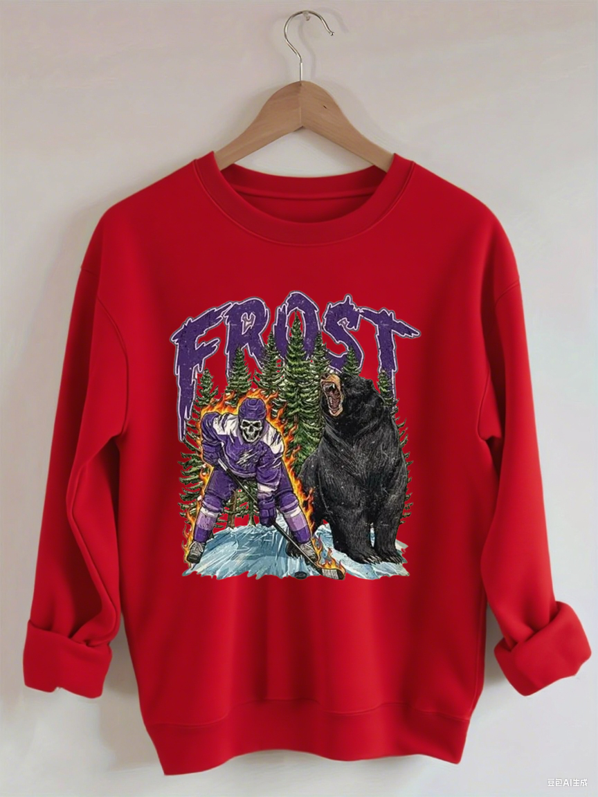 Minnesota Forst Women Hockey Skull Vintage Sweatshirt