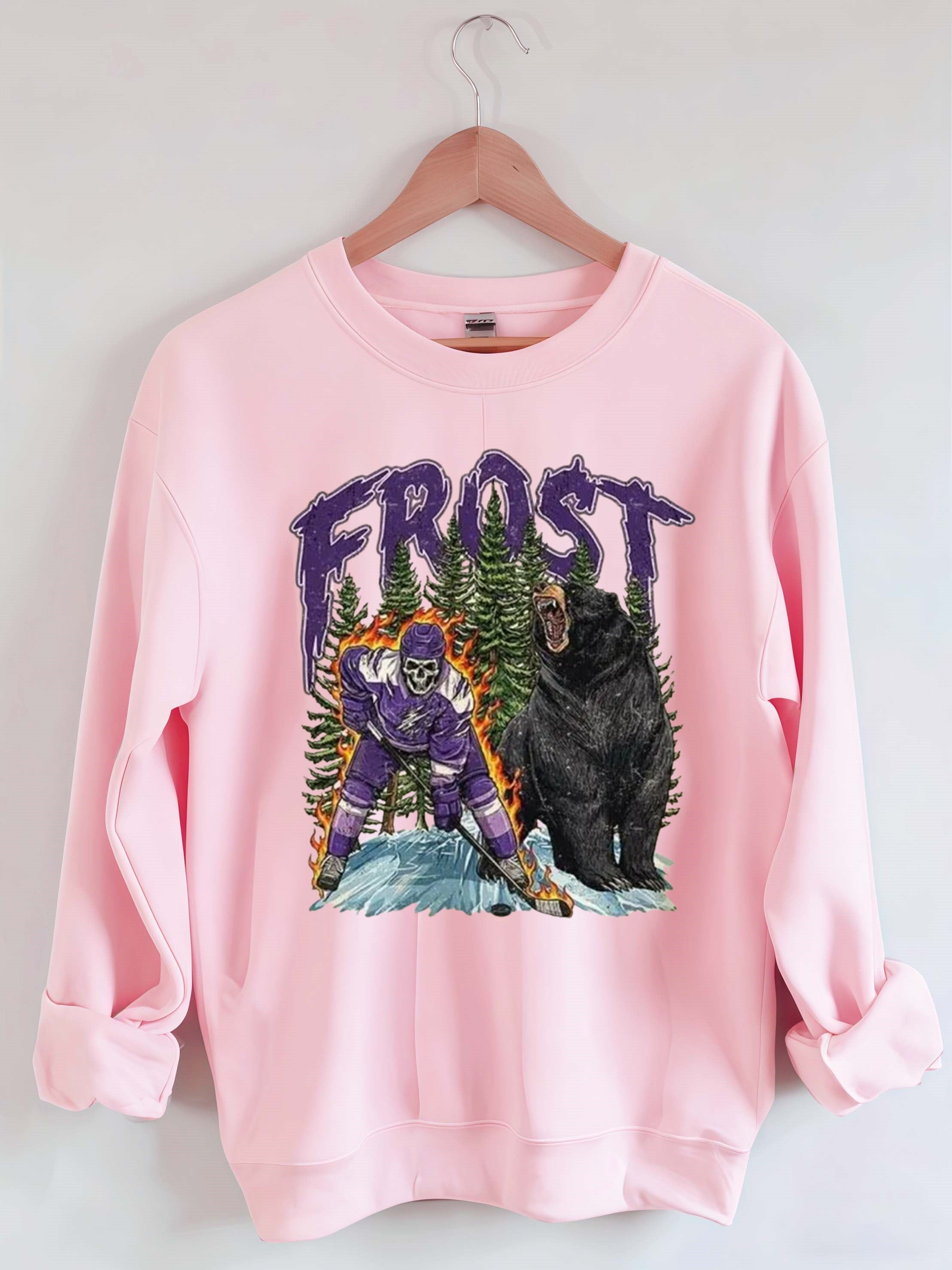 Minnesota Forst Women Hockey Skull Vintage Sweatshirt