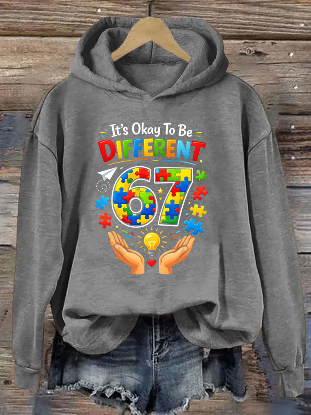 It's Okay To Be Different 67,Autism-awareness Hoodie