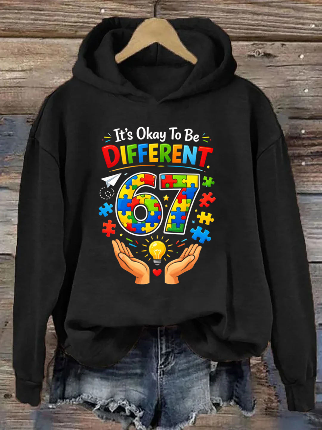 It's Okay To Be Different 67,Autism-awareness Hoodie