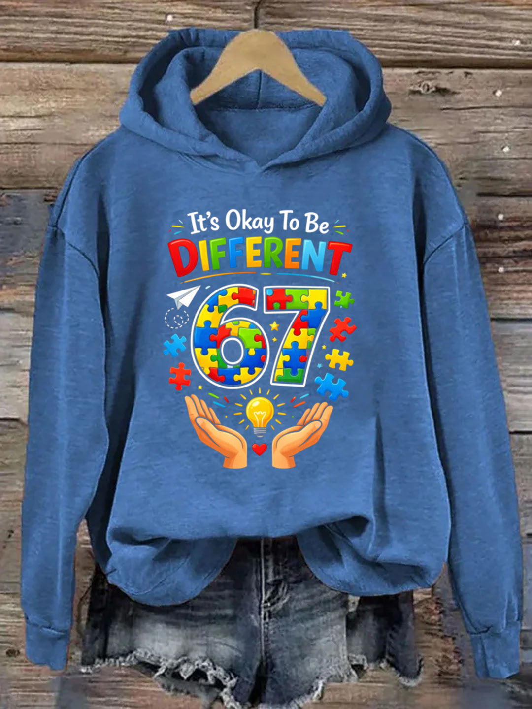 It's Okay To Be Different 67,Autism-awareness Hoodie