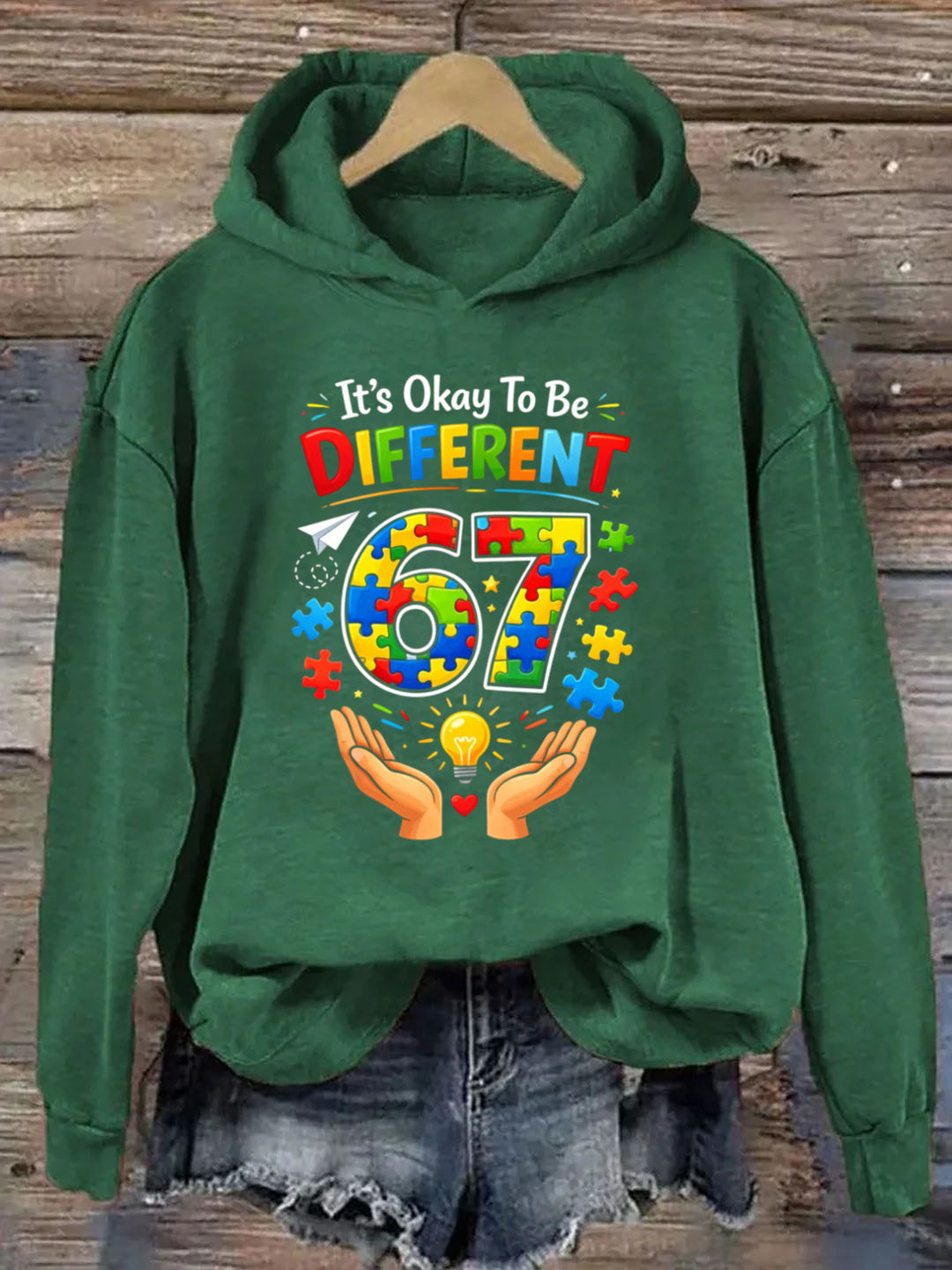 It's Okay To Be Different 67,Autism-awareness Hoodie