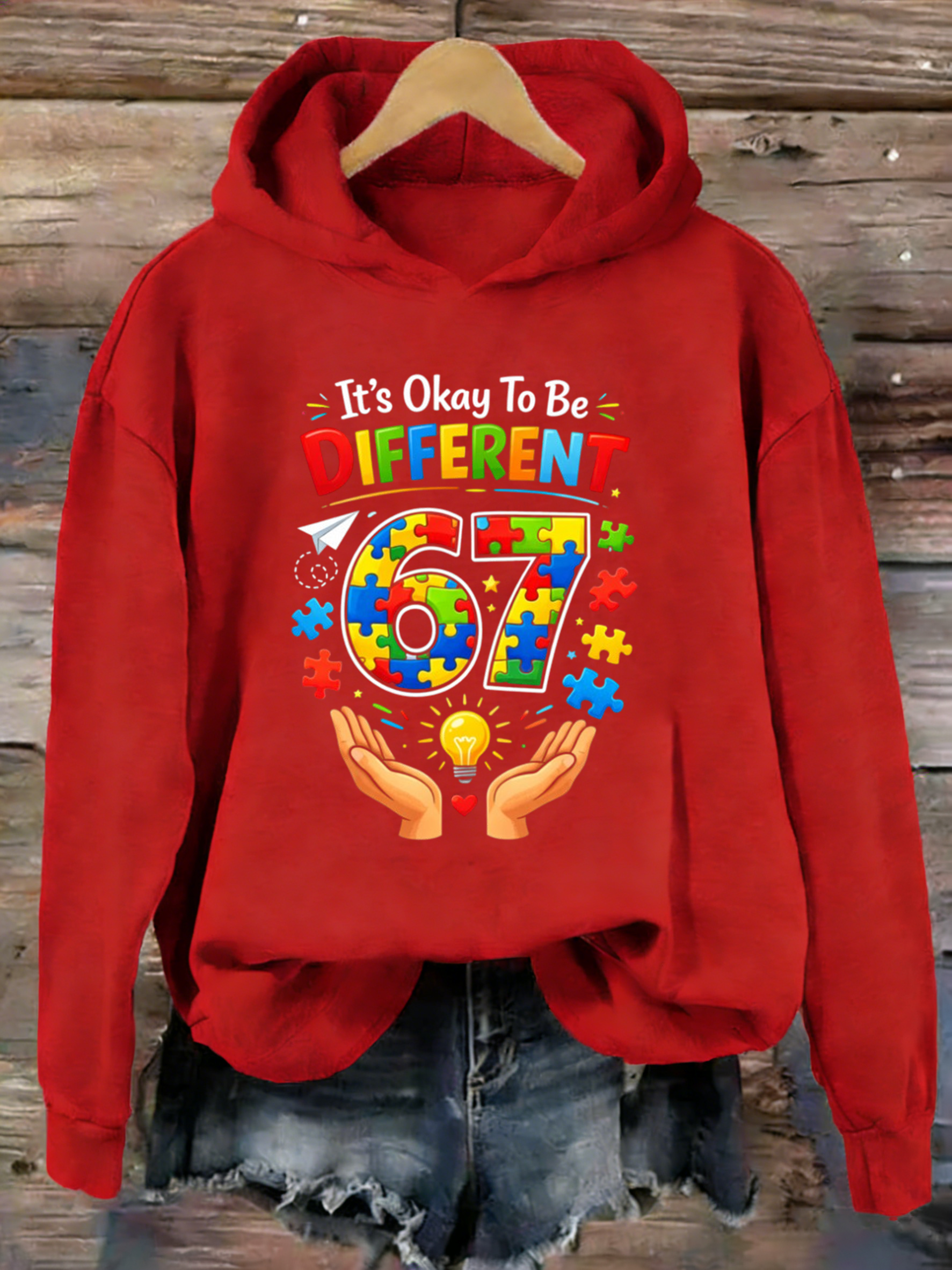 It's Okay To Be Different 67,Autism-awareness Hoodie