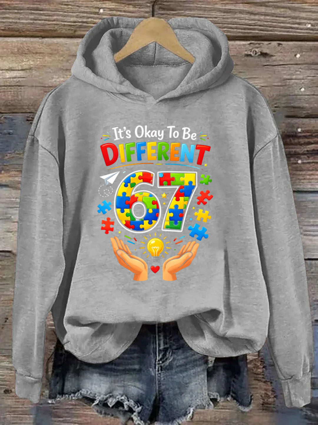It's Okay To Be Different 67,Autism-awareness Hoodie