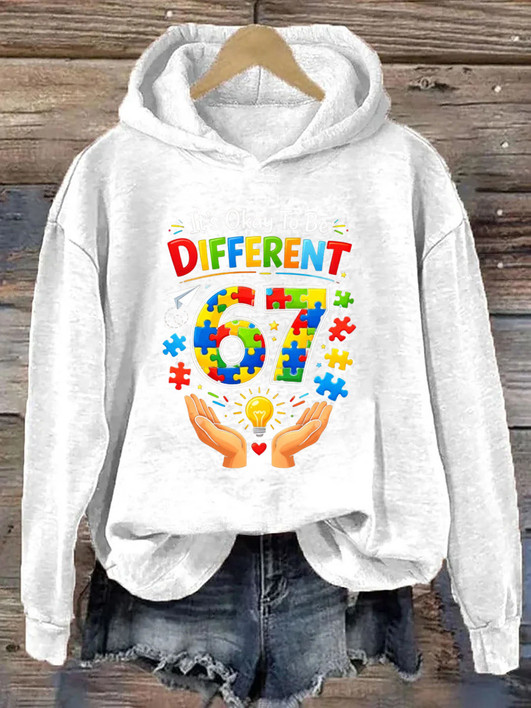 It's Okay To Be Different 67,Autism-awareness Hoodie