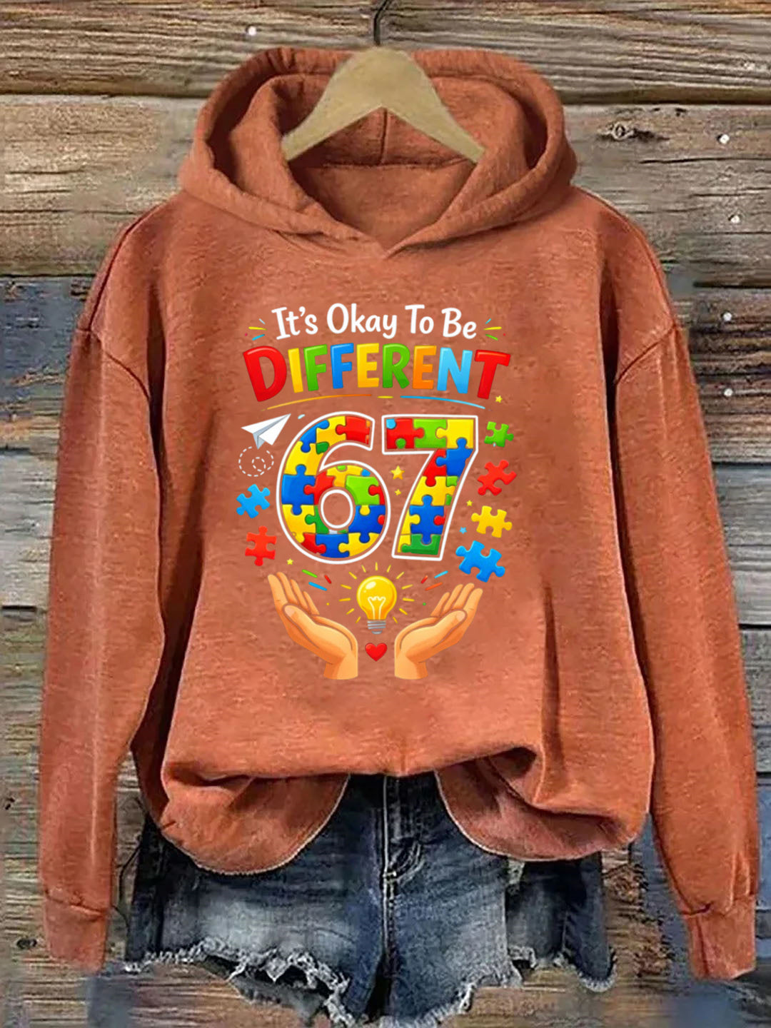 It's Okay To Be Different 67,Autism-awareness Hoodie