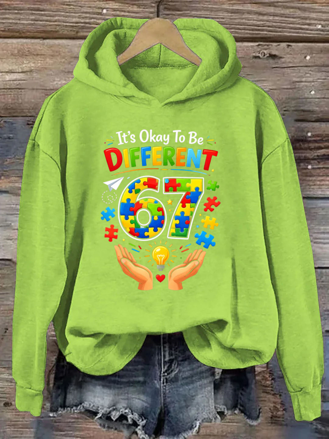 It's Okay To Be Different 67,Autism-awareness Hoodie