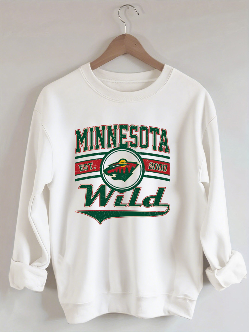 Vintage 90s Minnesota Wild Hockey Sweatshirt