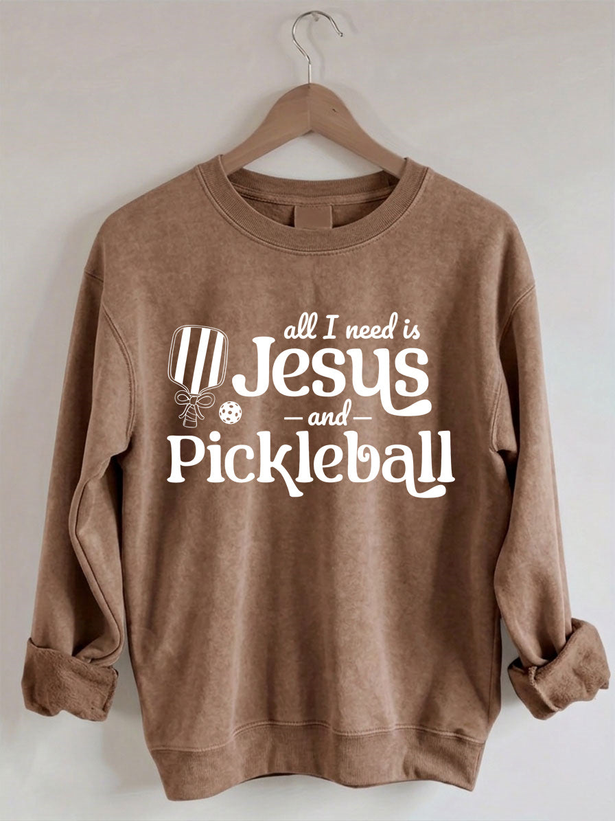 Comfort Colors All I Need Is Jesus And Pickleball Sweatshirt