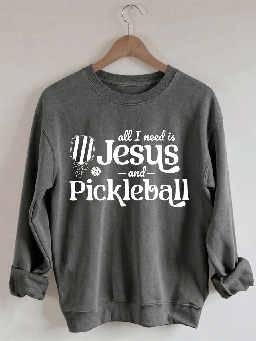 Comfort Colors All I Need Is Jesus And Pickleball Sweatshirt