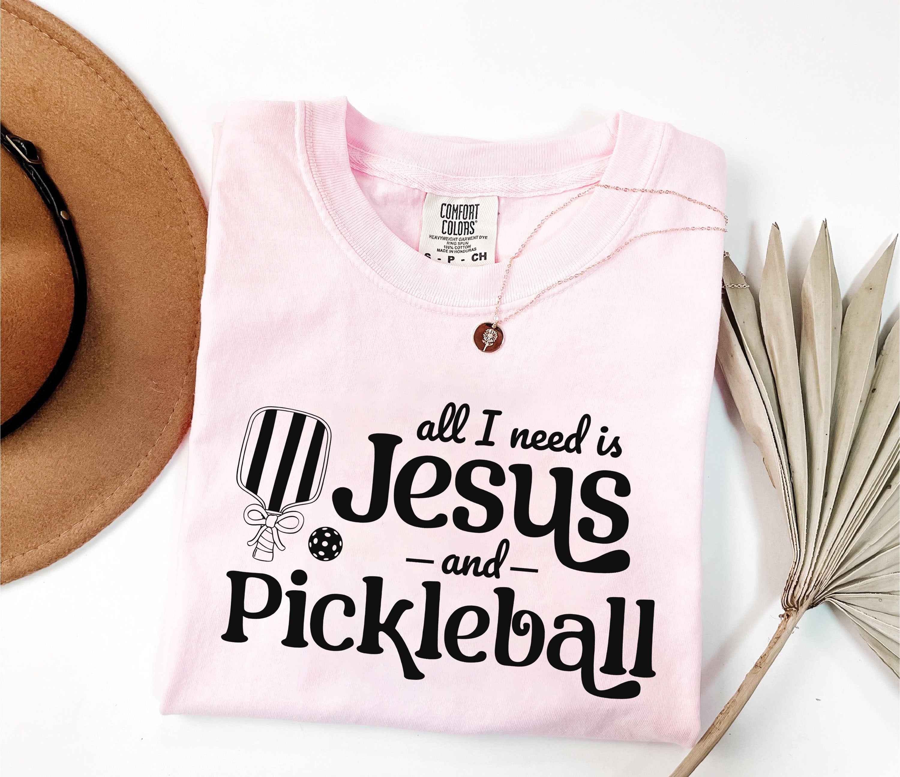 Comfort Colors All I Need Is Jesus And Pickleball T-shirt