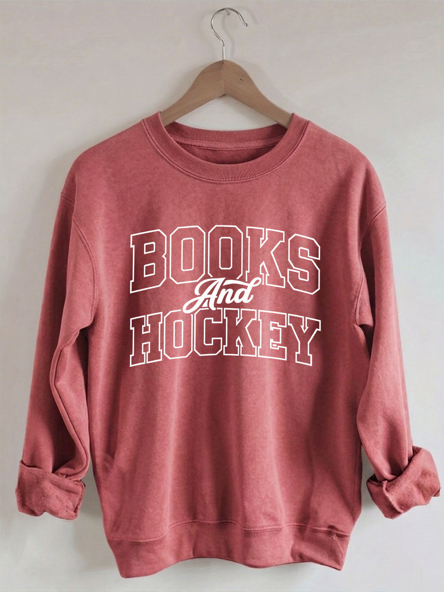 Comfort Colors Books And Hockey Sweatshirt