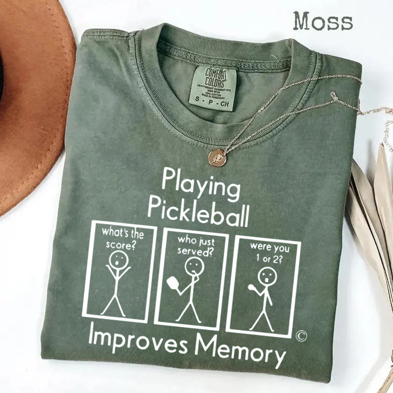 Comfort Colors Playing Pickleball Improves Memory T-Shirt