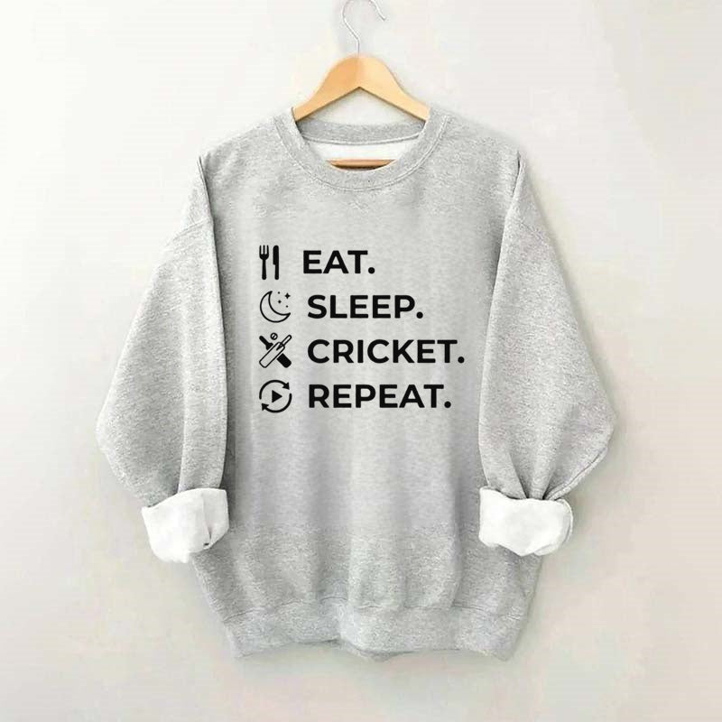 Eat Sleep Cricket Repeat Sweatshirt