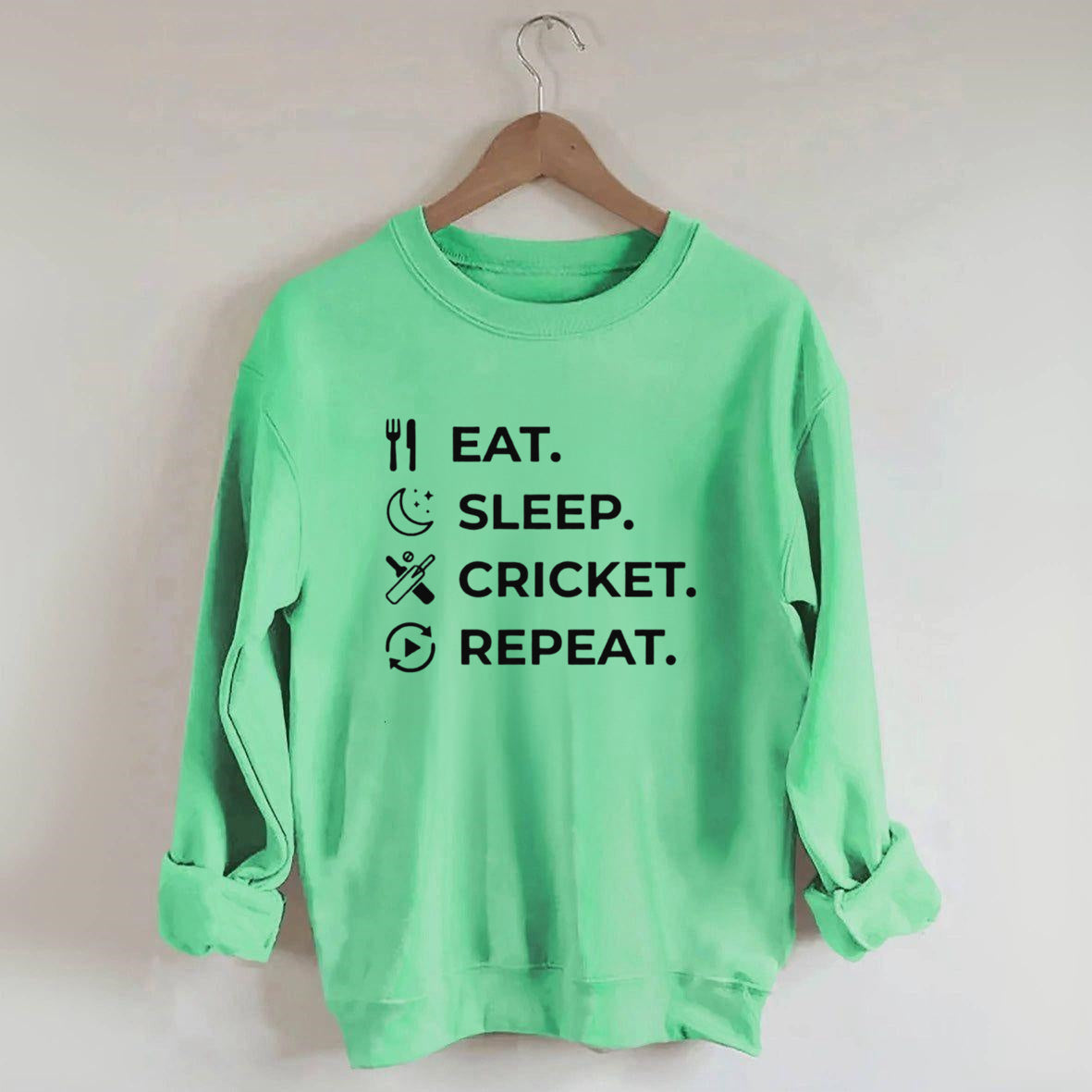 Eat Sleep Cricket Repeat Sweatshirt
