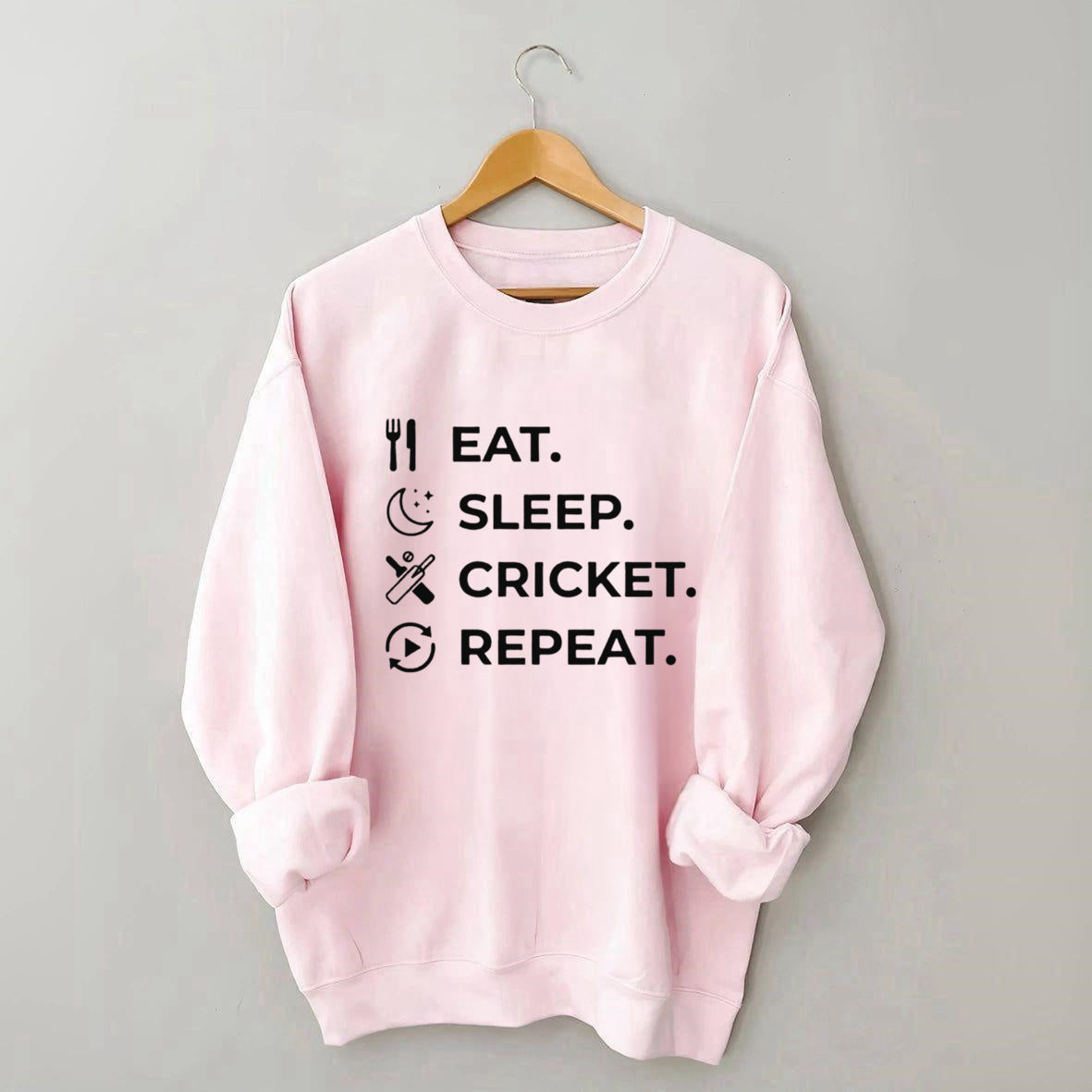 Eat Sleep Cricket Repeat Sweatshirt
