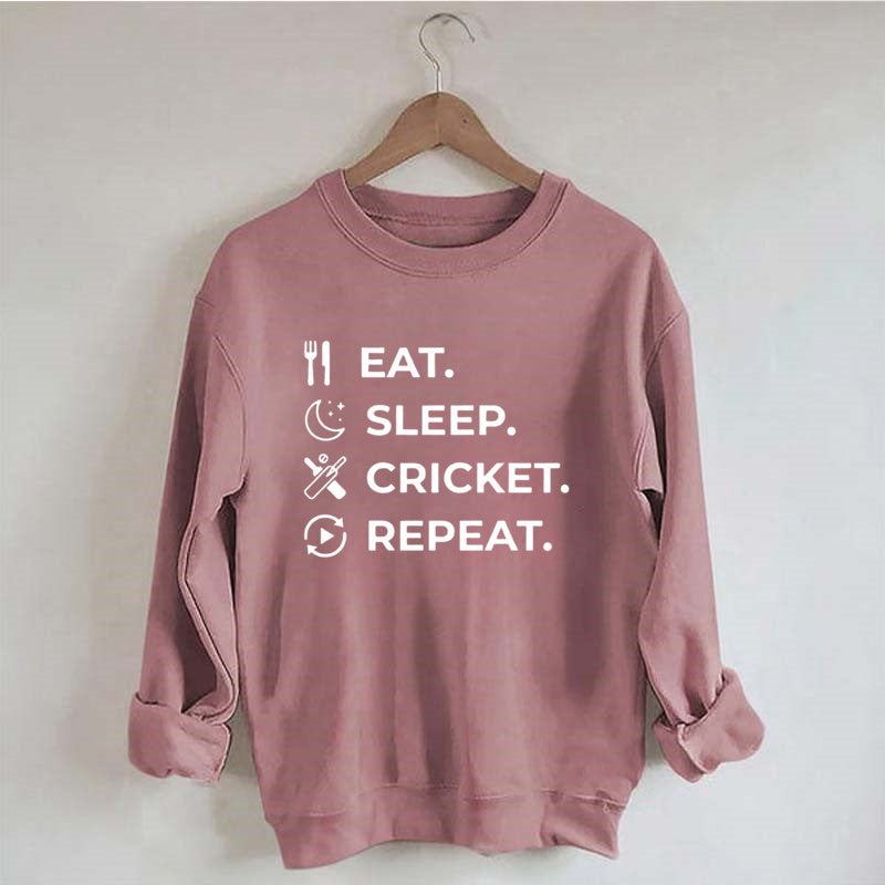 Eat Sleep Cricket Repeat Sweatshirt