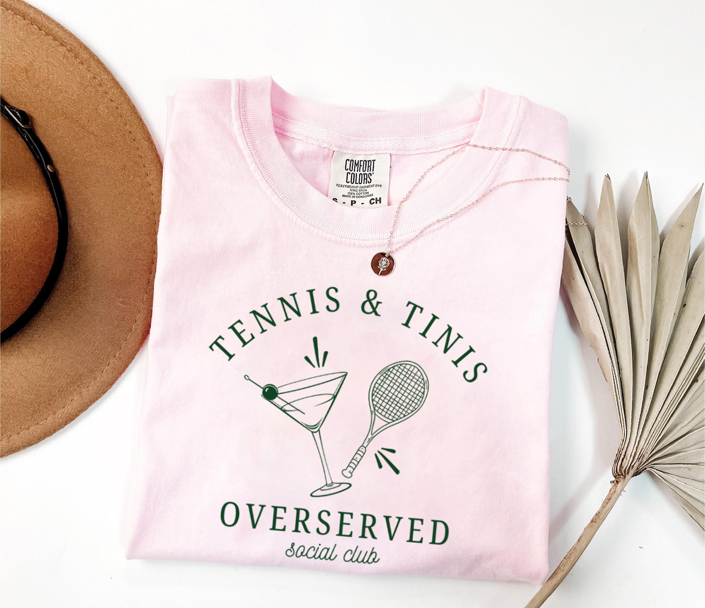 Tennis and Tini Club,Overserved TennisSocial Club,Martini Lover T-Shirt