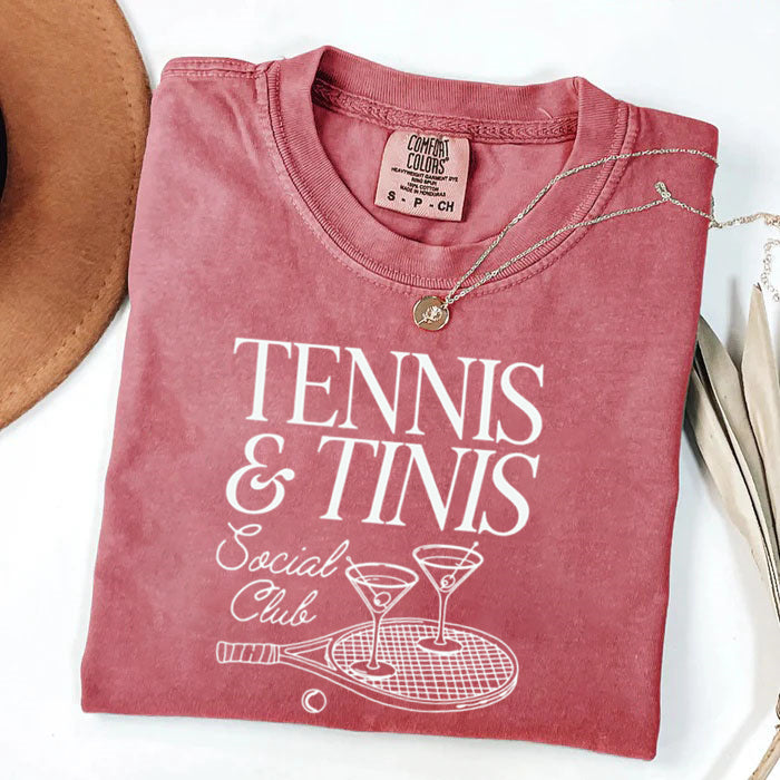 Comfort Colors Tennis and Tinis Social Club T-Shirt