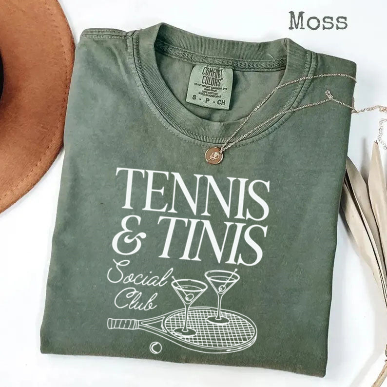 Comfort Colors Tennis and Tinis Social Club T-Shirt