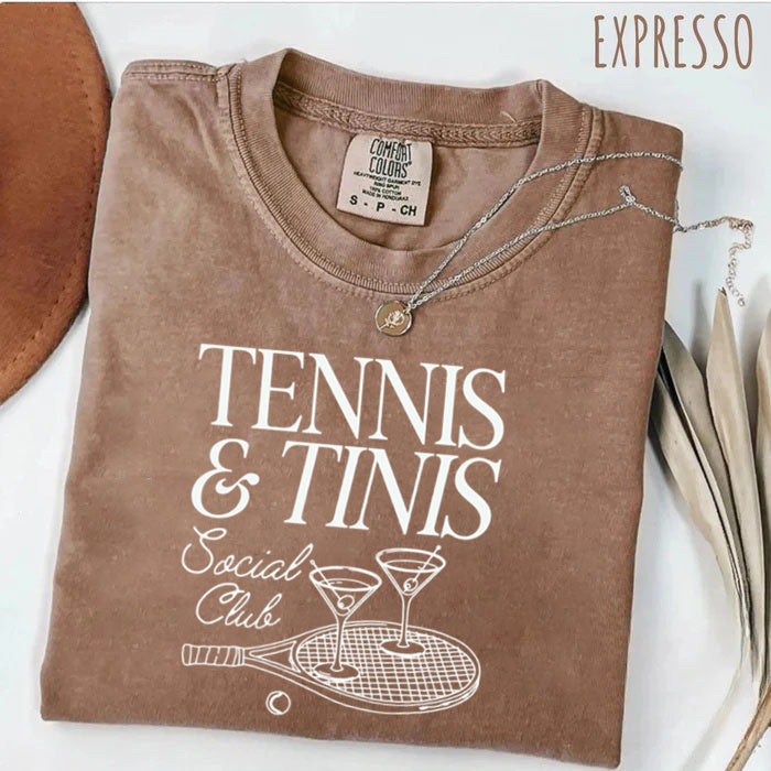 Comfort Colors Tennis and Tinis Social Club T-Shirt