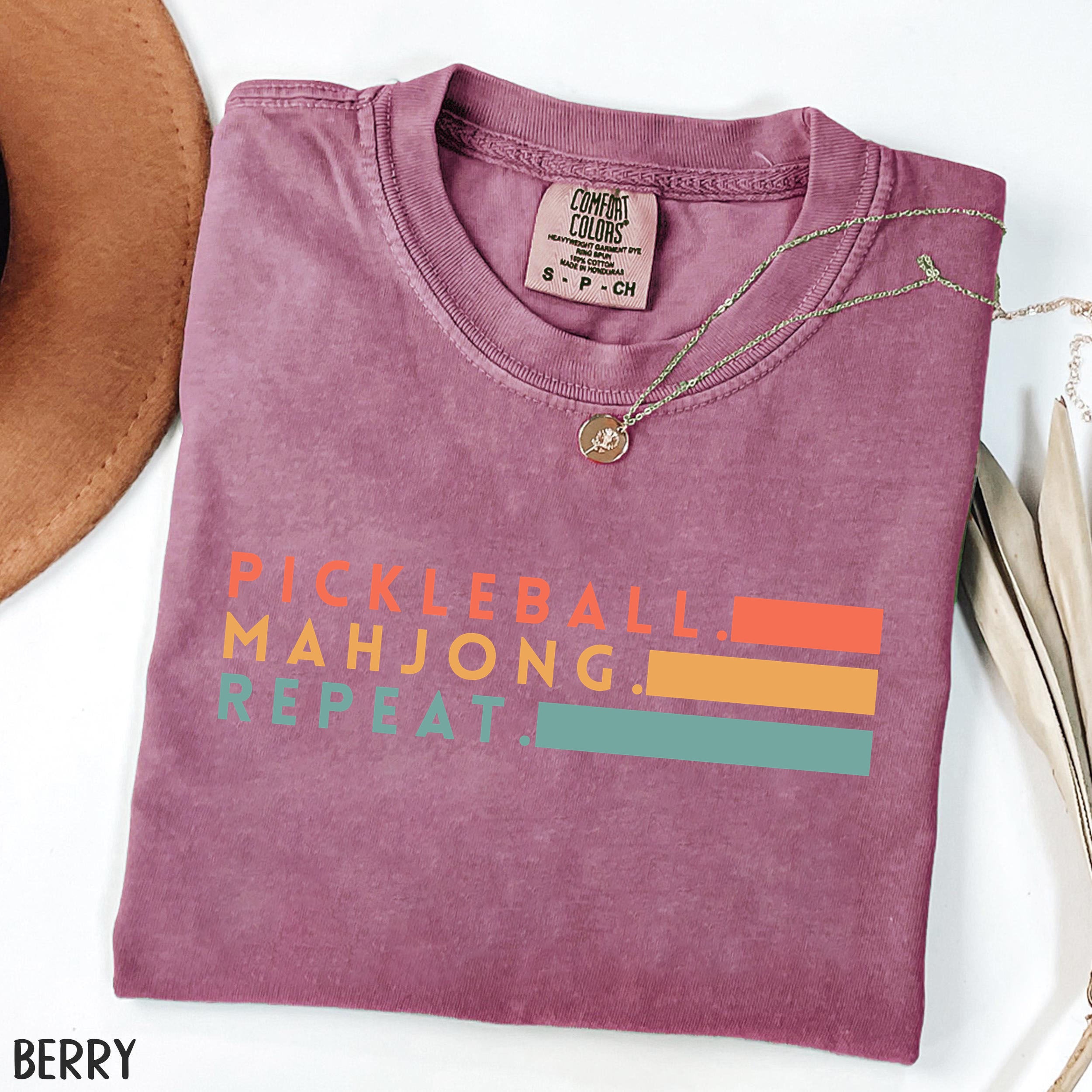 Comfort Colors Pickleball Mahjong Repeat Retro T-Shirt