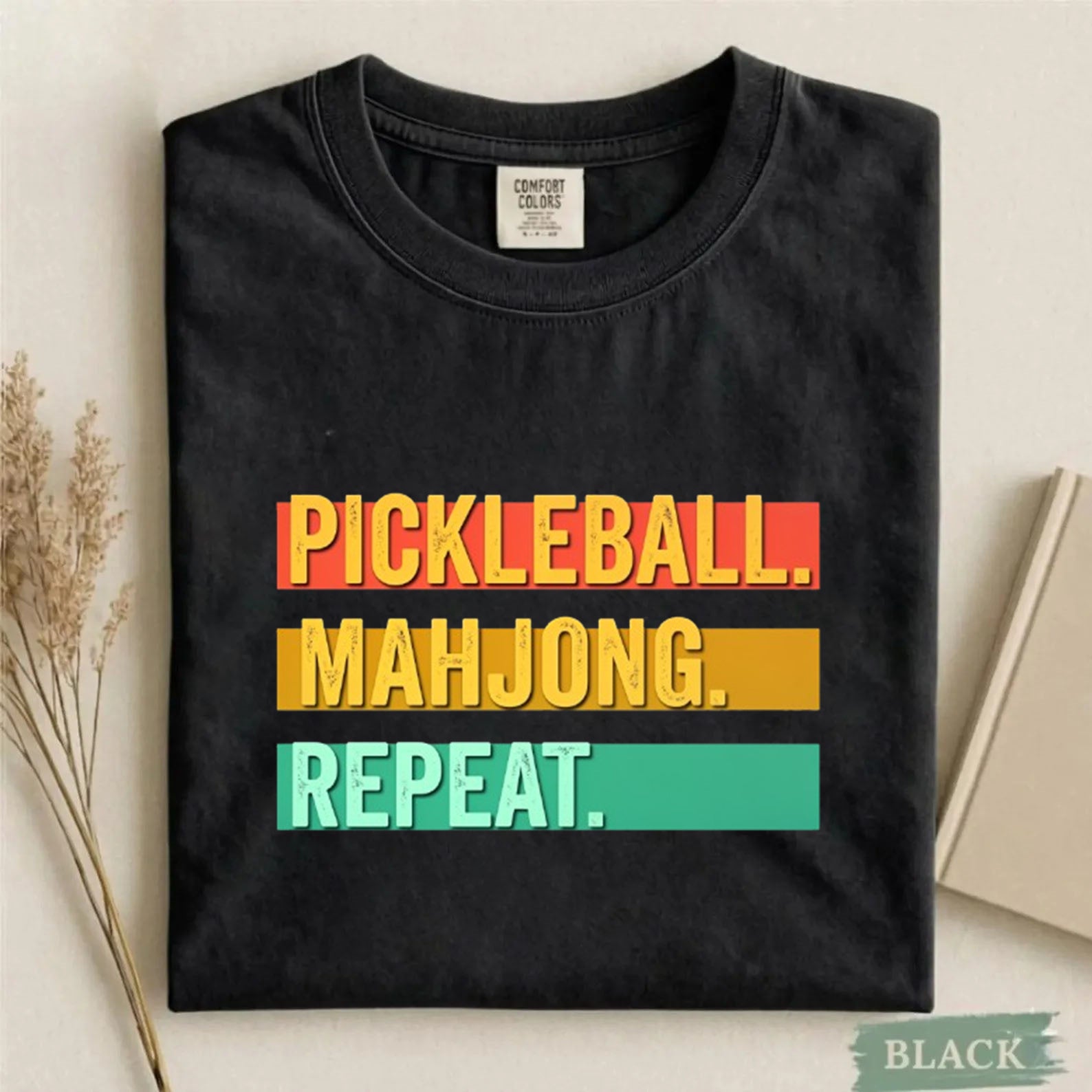 Comfort Colors Pickleball Mahjong Repeat Retro T-Shirt