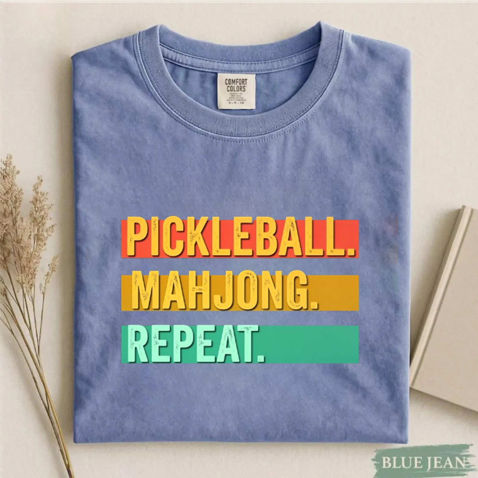 Comfort Colors Pickleball Mahjong Repeat Retro T-Shirt