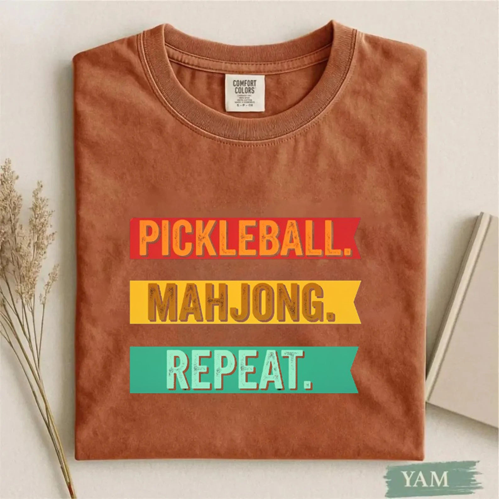 Comfort Colors Pickleball Mahjong Repeat Retro T-Shirt