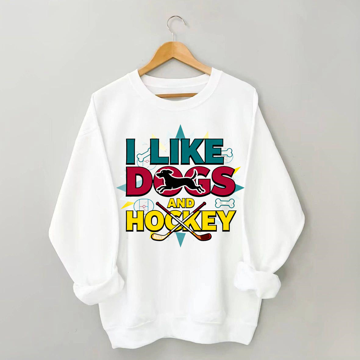 I Like Dogs And Hockey Sweatshirt