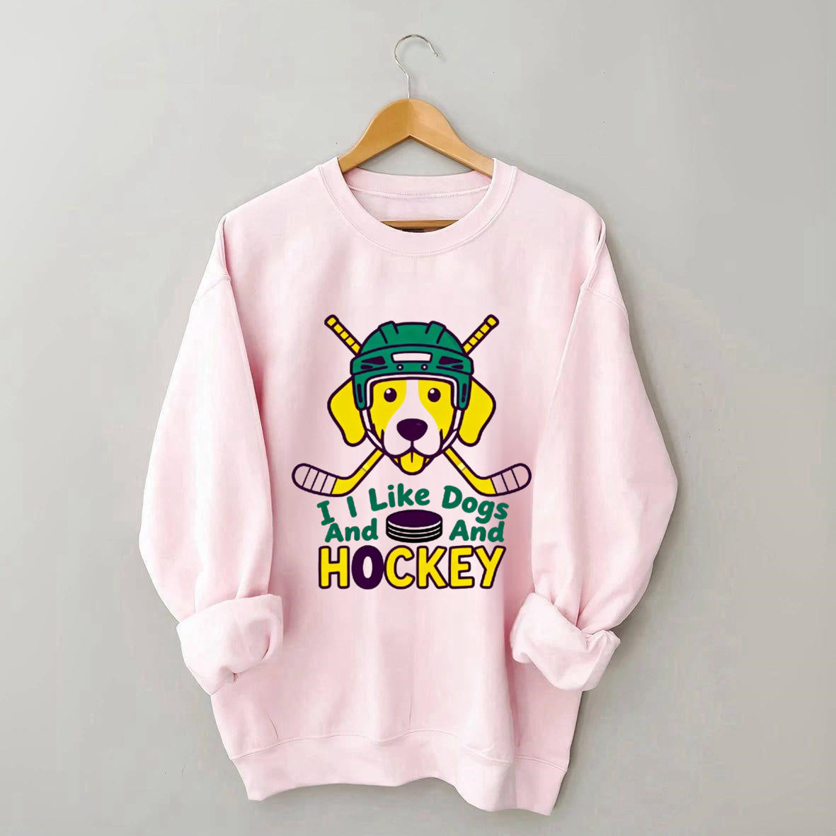 I Like Dogs And Hockey Sweatshirt