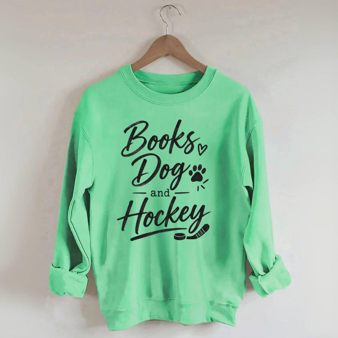 Books Dog and Hockey Sweatshirt
