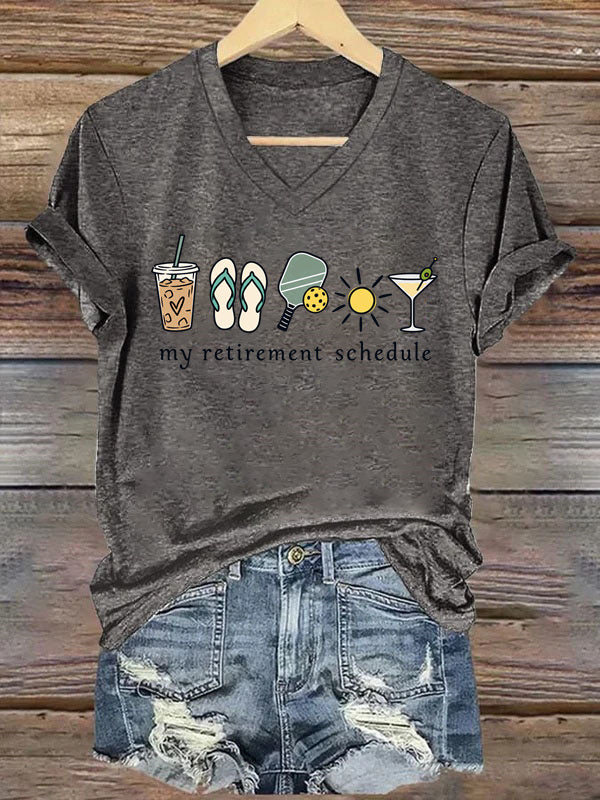 My Retirement Schedule – Funny Pickleball Retirement T-Shirt