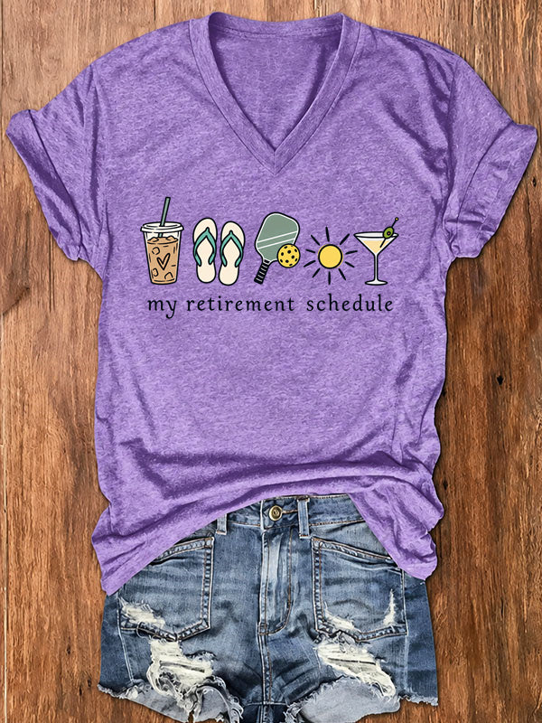 My Retirement Schedule – Funny Pickleball Retirement T-Shirt