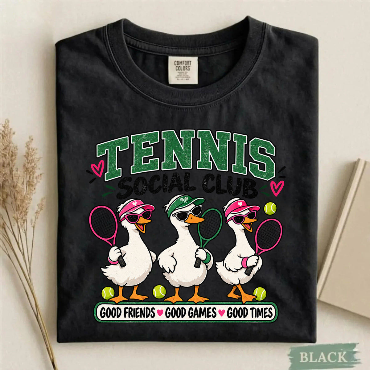 Comfort Colors Tennis Social Club Graphic T-Shirt for Women