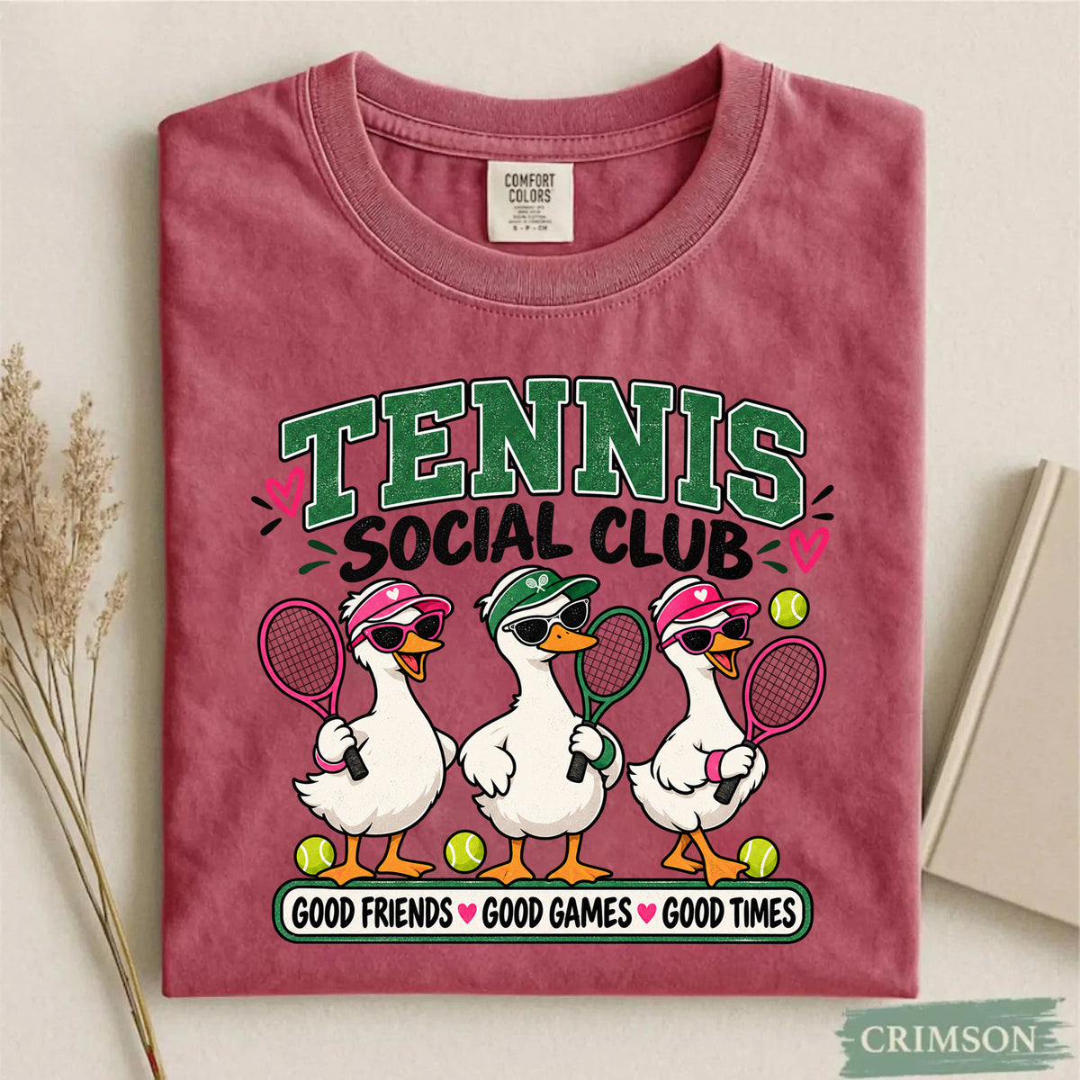 Comfort Colors Tennis Social Club Graphic T-Shirt for Women