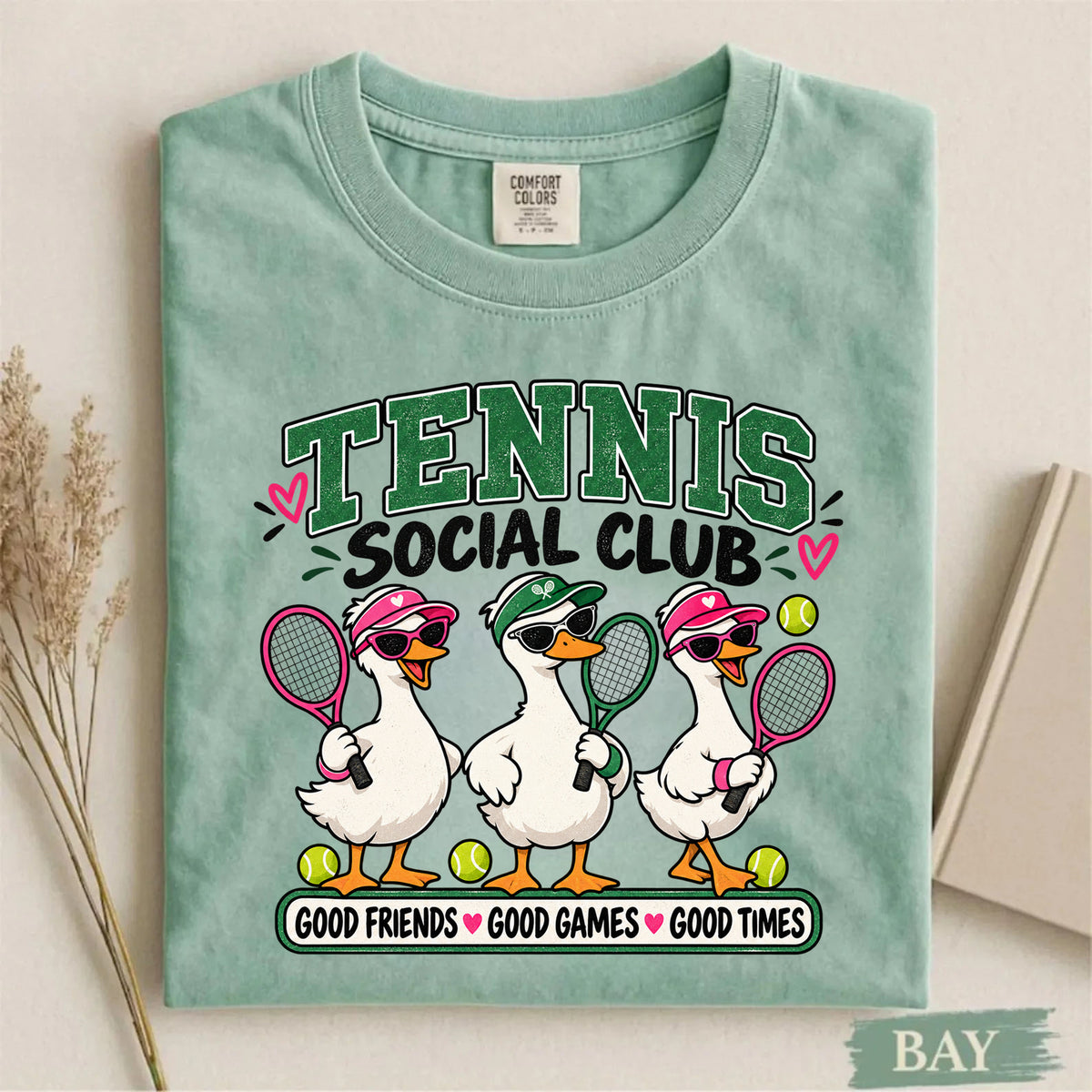Comfort Colors Tennis Social Club Graphic T-Shirt for Women