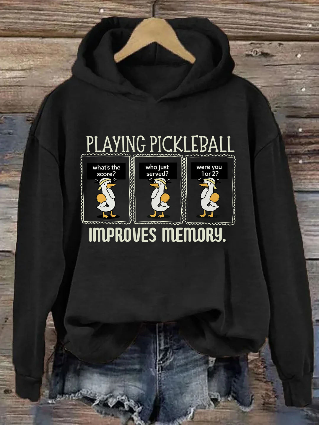 Playing Pickleball Improves Memory Hoodie