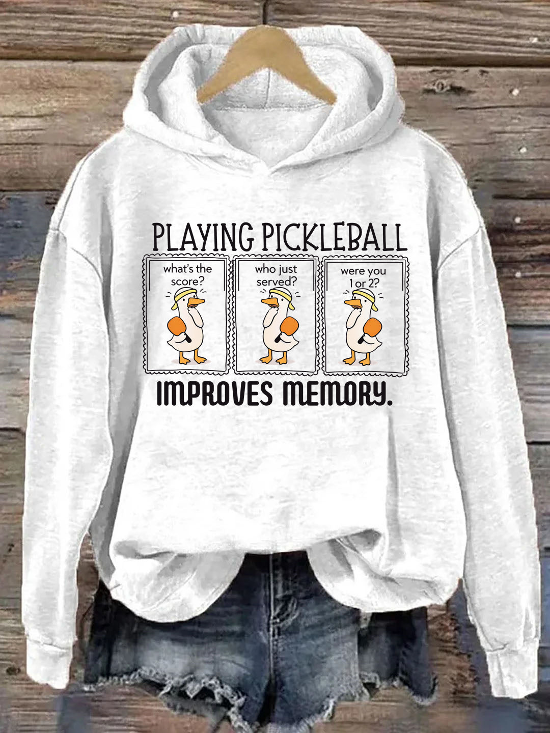 Playing Pickleball Improves Memory Hoodie