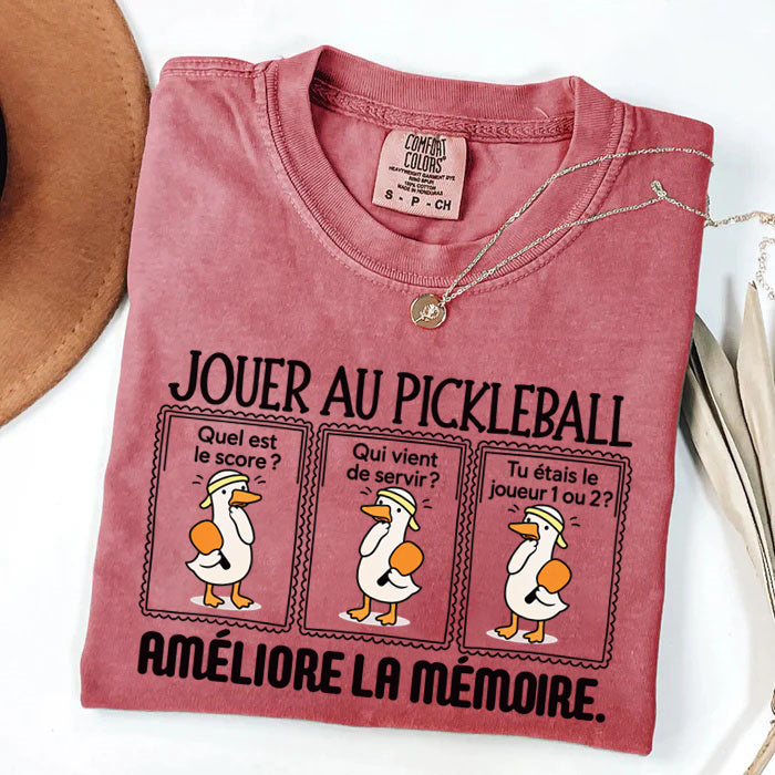 JOUER AU PICKLEBALL AMÉLIORE LA MÉMOIRE. T-shirt