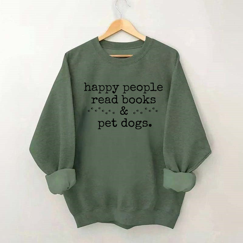 Happy People Play Mahjong&Pet Dogs Sweatshirt