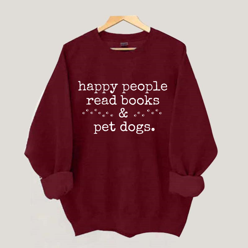 Happy People Play Mahjong&Pet Dogs Sweatshirt