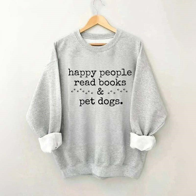 Happy People Play Mahjong&Pet Dogs Sweatshirt