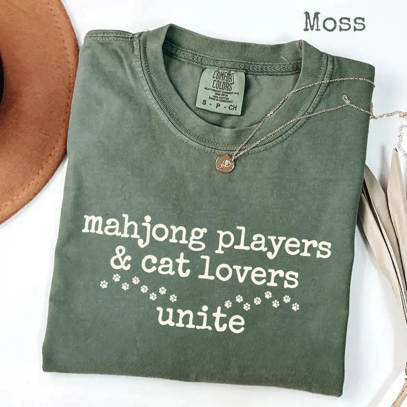 Mahjong Players & Cat Lovers Unite T-Shirt