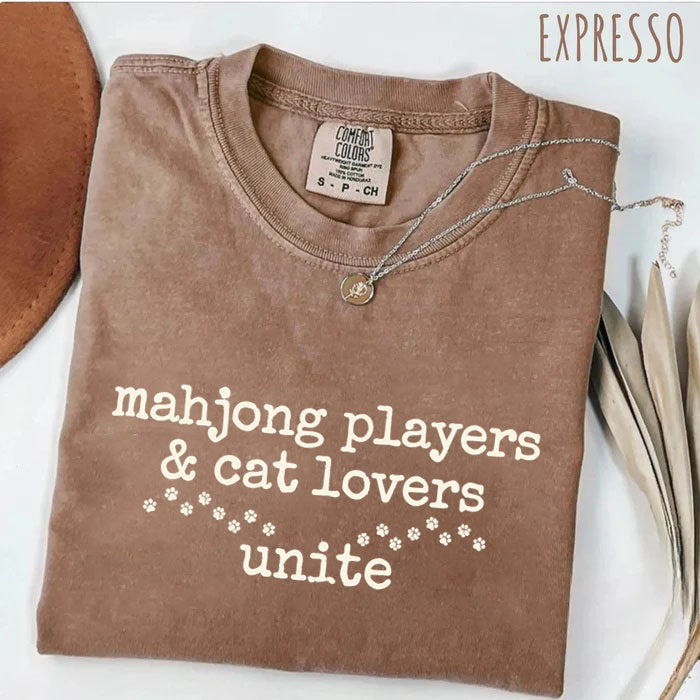 Mahjong Players & Cat Lovers Unite T-Shirt